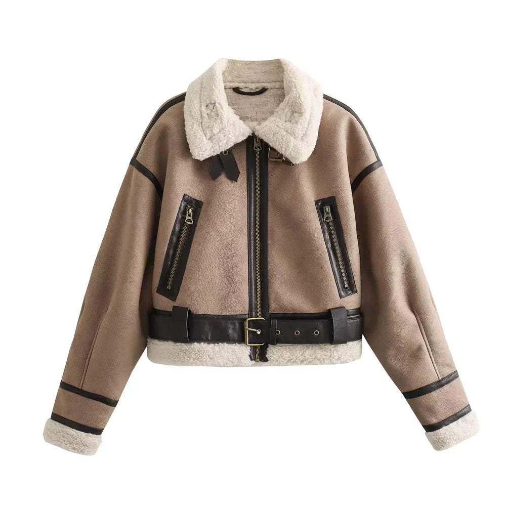 Fenella -  Casual Women's Wear Flip Collar Fur