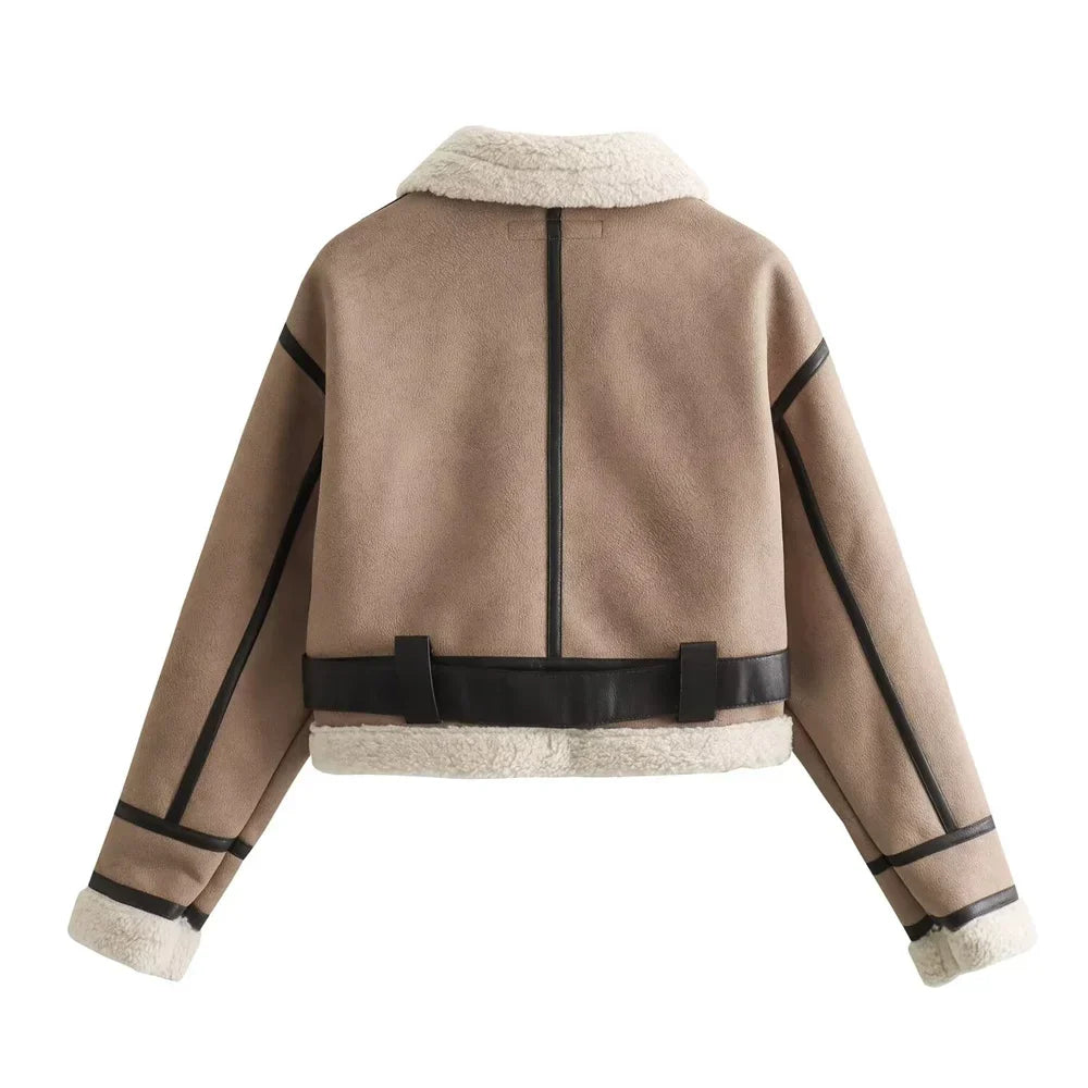 Fenella -  Casual Women's Wear Flip Collar Fur